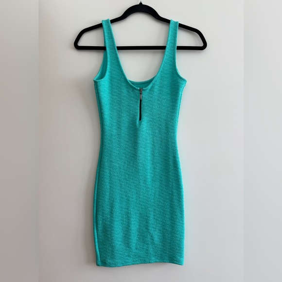 Bershka Turquoise Knit Tank Dress - Picture 2 of 16